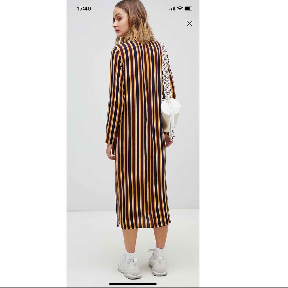 Reclaimed Vintage striped midi dress